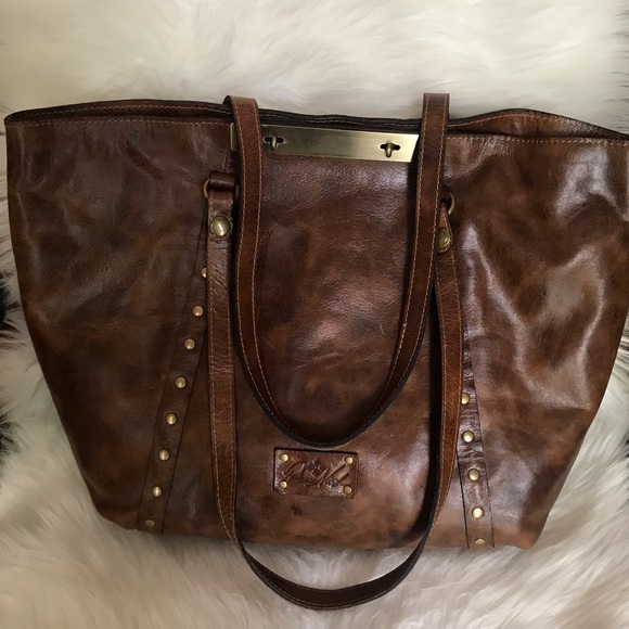 PATRICIA NASH 🤎 Benvenuto Leather Tote Distressed Cognac - Picture 15 of 15